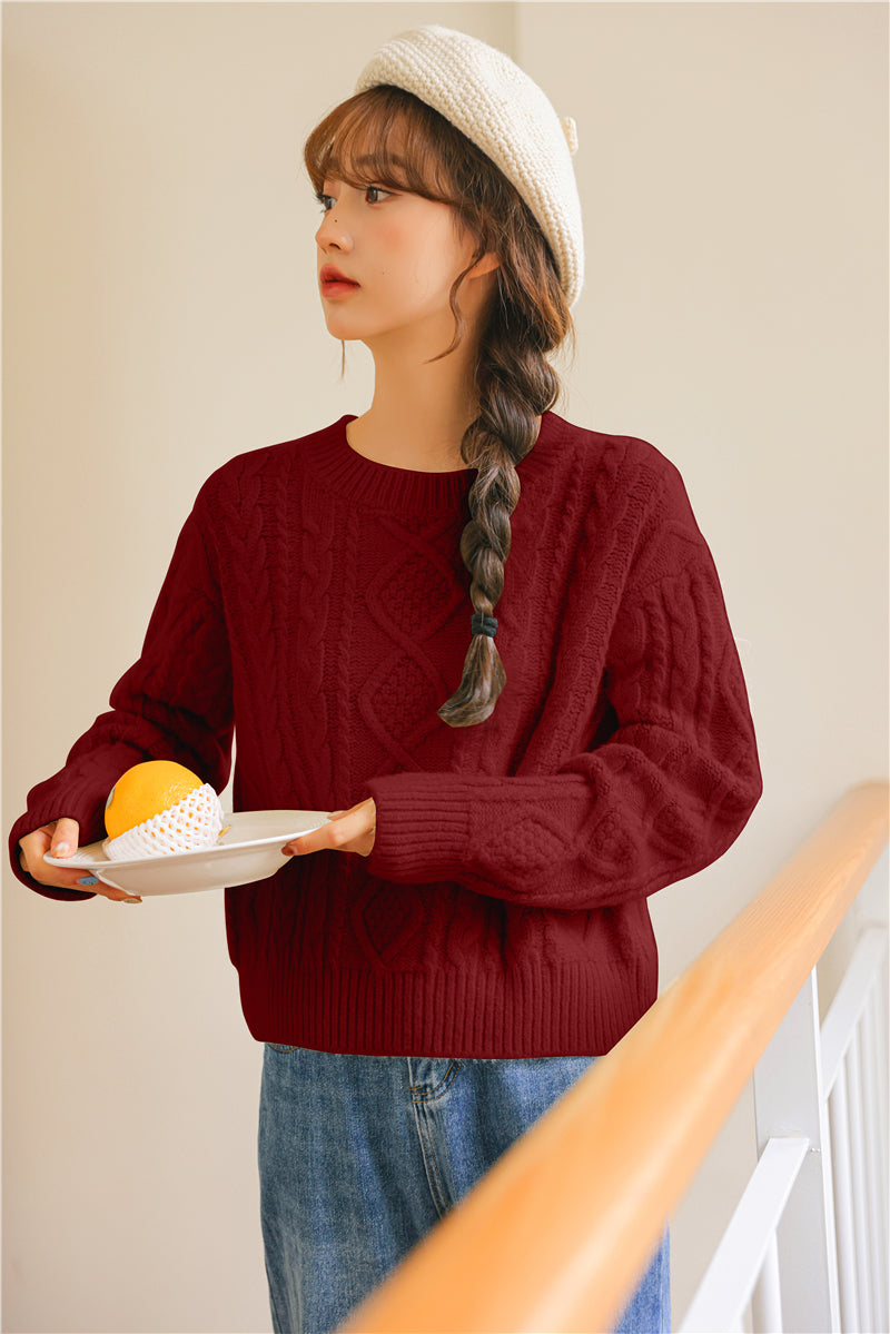 Basic Cable Knit Sweater (6 Colors)
