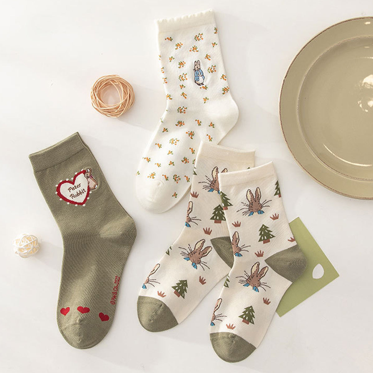 Peter Rabbit Sock Set (Green)