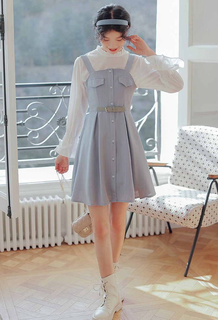 Button Up Stripe Mini Dress (3 Colors)