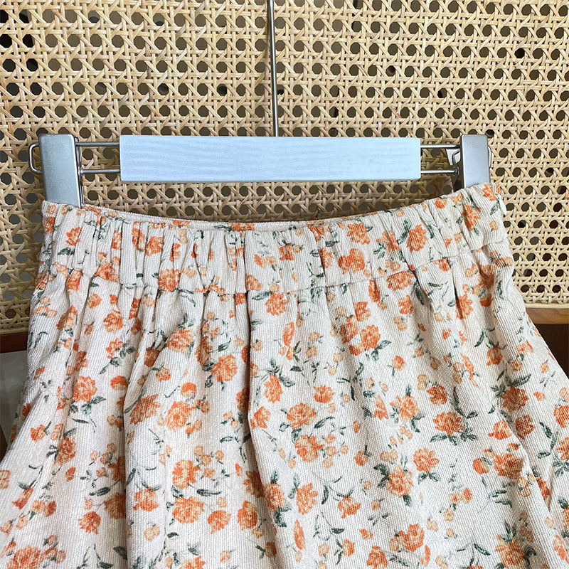 Fall Florals Midi Skirt (3 Colors)