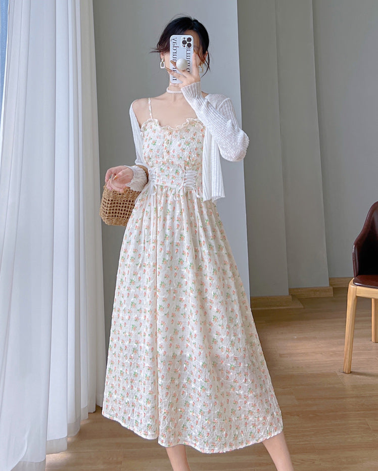 Spring Florals Lace Up Cami Dress (3 Colors)