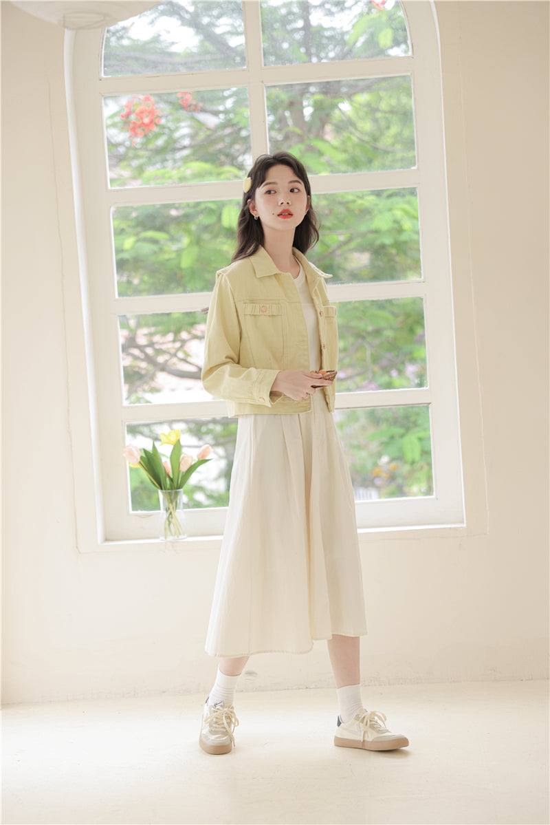 Sunny Days Denim Jacket (Yellow)