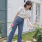Tulip Tips Embroidered Jeans (2 Colors)