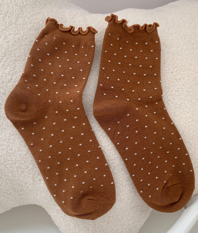 Fall Florals Sock Set (Brown)