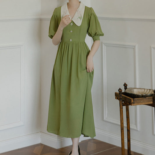 Bluebell Floral Midi Dress (Green)