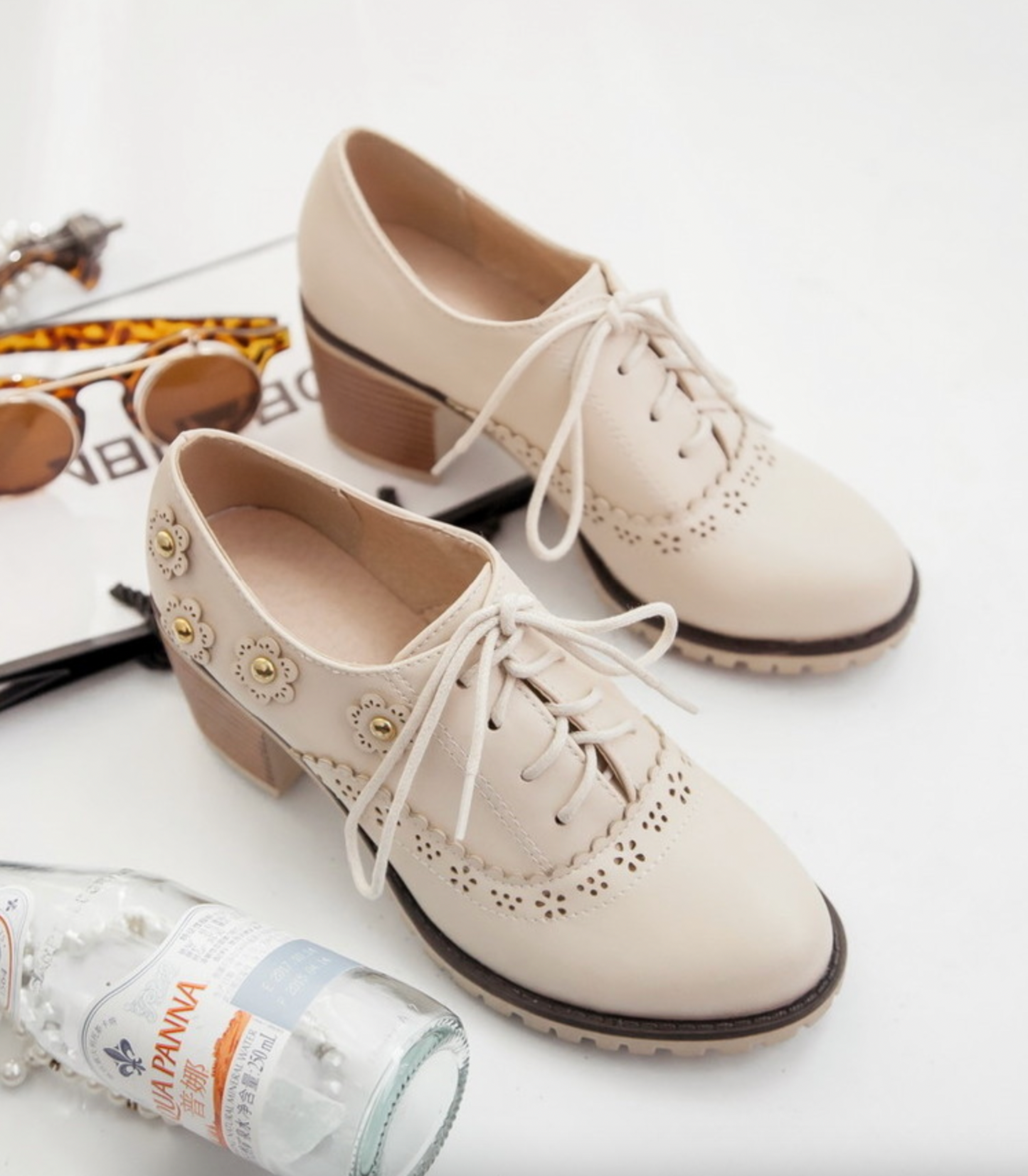 Flower Oxford Booties (4 Colors)