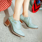 Flower Oxford Booties (4 Colors)