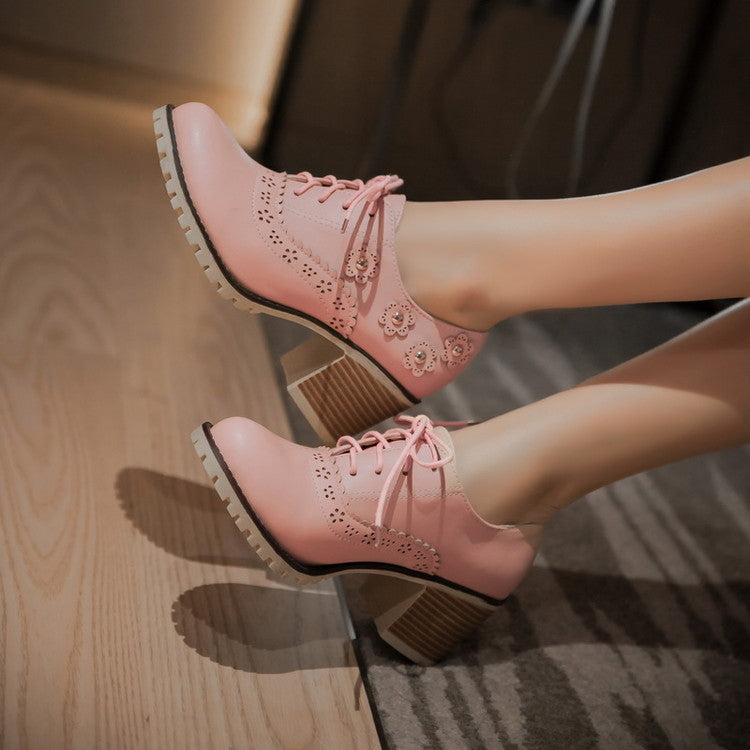 Flower Oxford Booties (4 Colors)