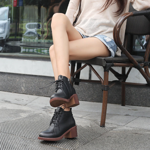 Rustic Lace Up Boots (2 Colors)