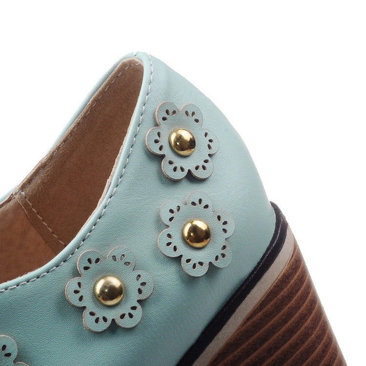 Flower Oxford Booties (4 Colors)