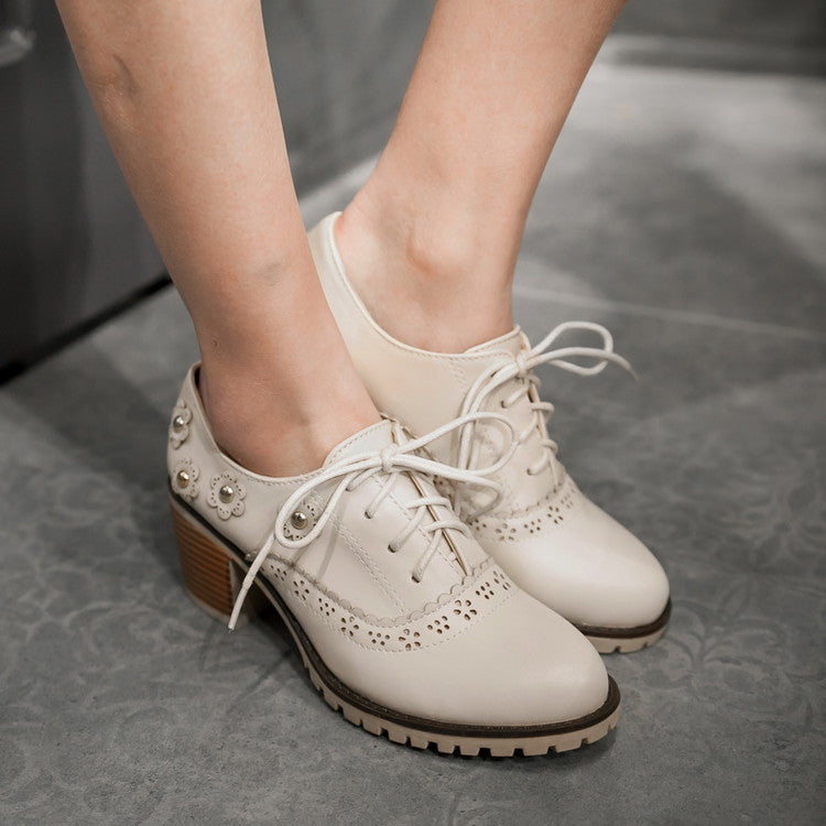 Flower Oxford Booties (4 Colors)