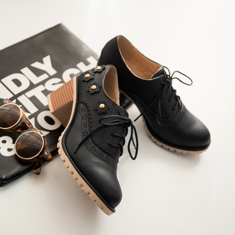 Flower Oxford Booties (4 Colors)