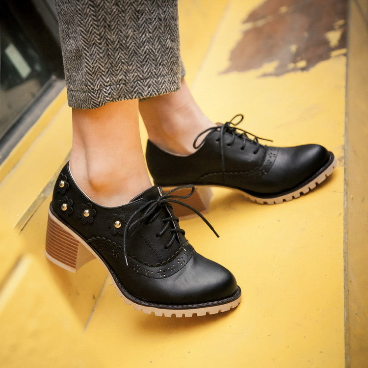 Flower Oxford Booties (4 Colors)