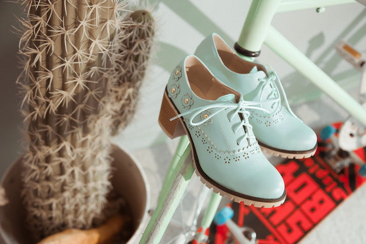Flower Oxford Booties (4 Colors)