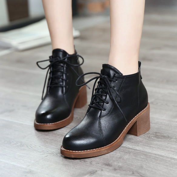 Rustic Lace Up Boots (2 Colors)
