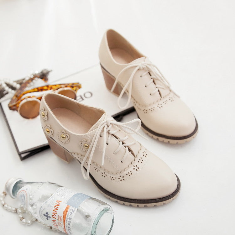 Flower Oxford Booties (4 Colors)