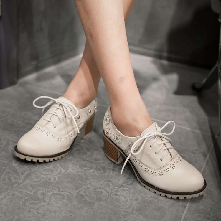 Flower Oxford Booties (4 Colors)