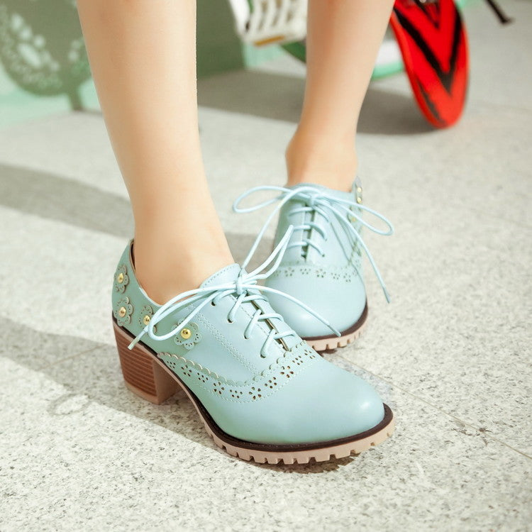 Flower Oxford Booties (4 Colors)