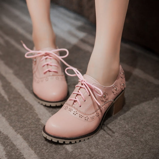 Flower Oxford Booties (4 Colors)