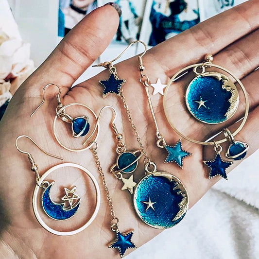 Planet Moon Star Earrings (8 Styles)