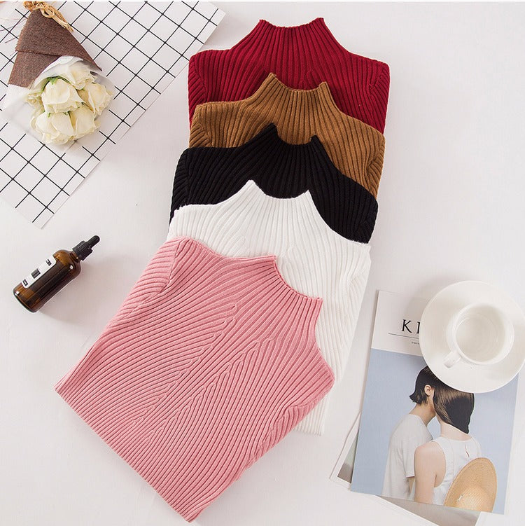 Ribbed Mock Neck Sweater (5 Colors)