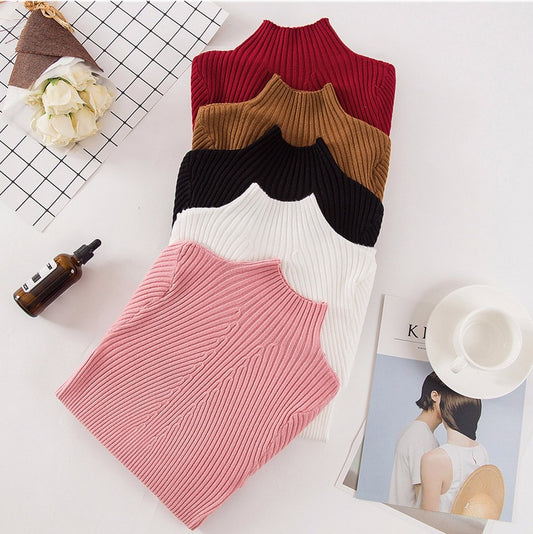 Ribbed Mock Neck Sweater (5 Colors)