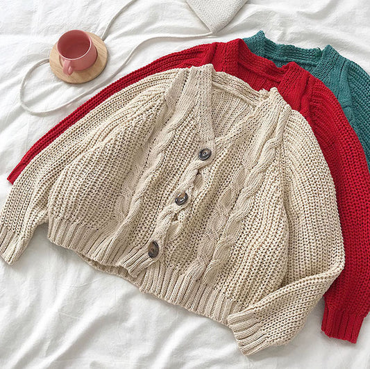 Cable Knit Cardigan (6 Colors)