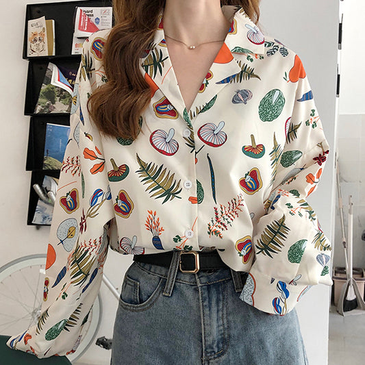 Plants & Veggies Long Sleeve Shirt (White)