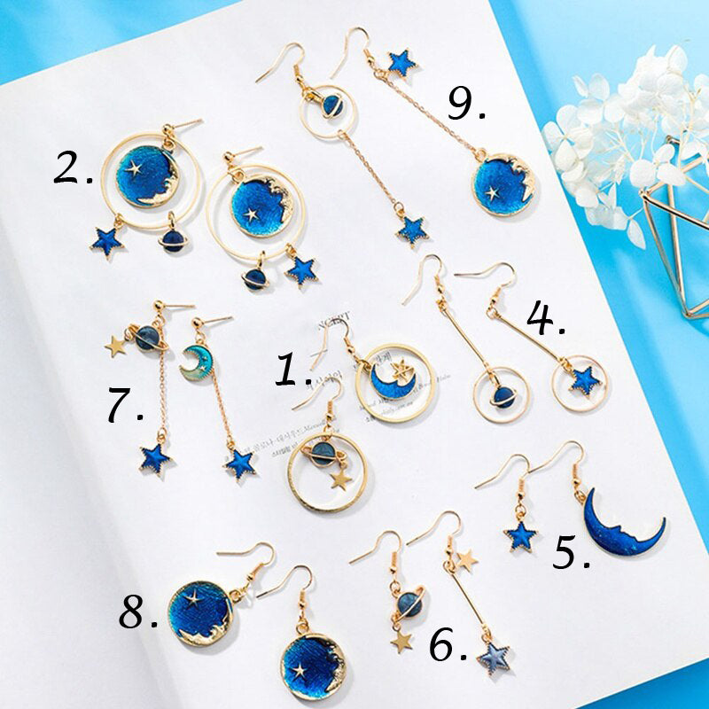 Planet Moon Star Earrings (8 Styles)