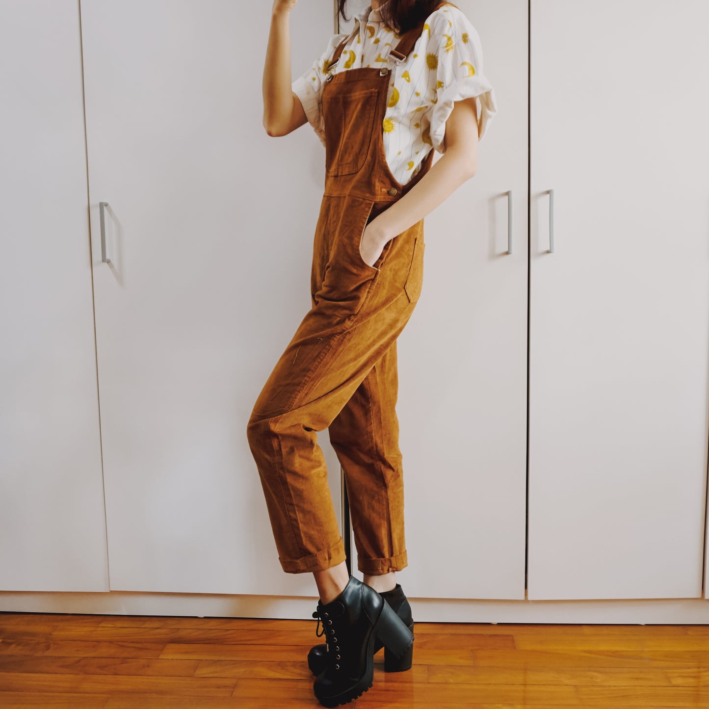 Corduroy Overalls (Mustard)