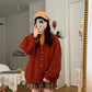 Chunky Cable Knit Cardigan (Burnt Caramel)