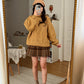 Chunky Cable Knit Turtleneck Sweater (Golden Yellow)