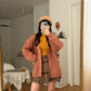 Chunky Cable Knit Cardigan (Blush Pink)