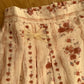 Rose Wallpaper Blouse & Skirt Set (Cream/Red)