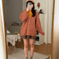 Chunky Cable Knit Cardigan (Blush Pink)