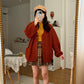 Chunky Cable Knit Cardigan (Burnt Caramel)