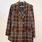 Forest Plaid Blazer Jacket (Brown)