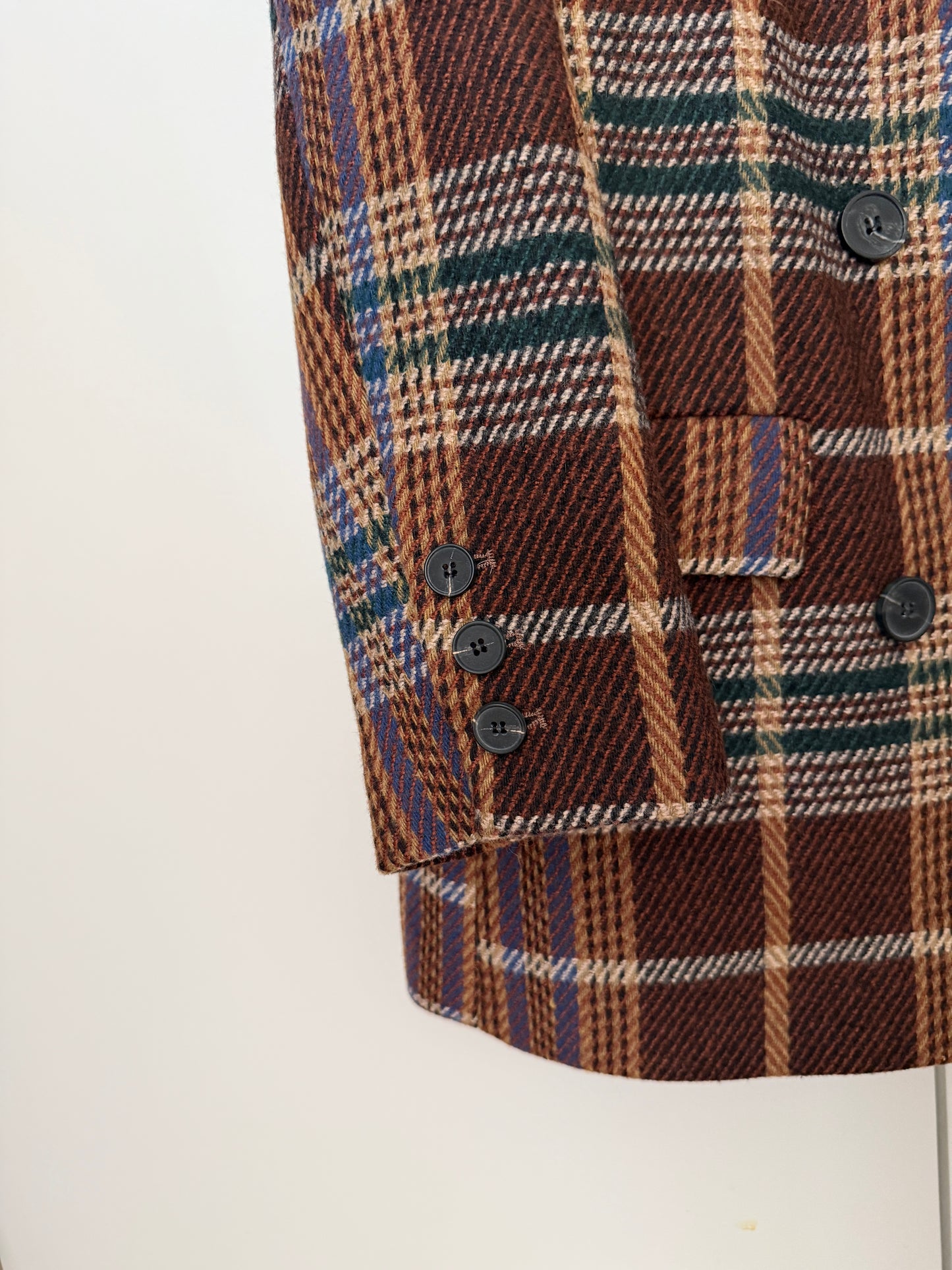 Forest Plaid Blazer Jacket (Brown)