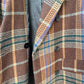 Forest Plaid Blazer Jacket (Brown)