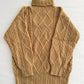Chunky Cable Knit Turtleneck Sweater (Golden Yellow)