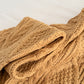 Chunky Cable Knit Turtleneck Sweater (Golden Yellow)
