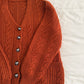 Chunky Cable Knit Cardigan (Burnt Caramel)