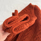 Chunky Cable Knit Cardigan (Burnt Caramel)
