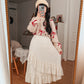 Fuzzy Asymmetrical Tiered Midi Skirt (White)