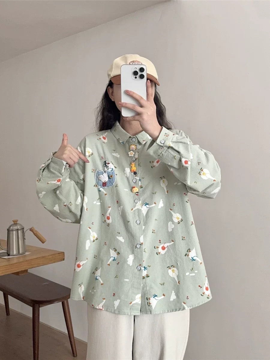 Goosing Around Blouse (2 Colors)