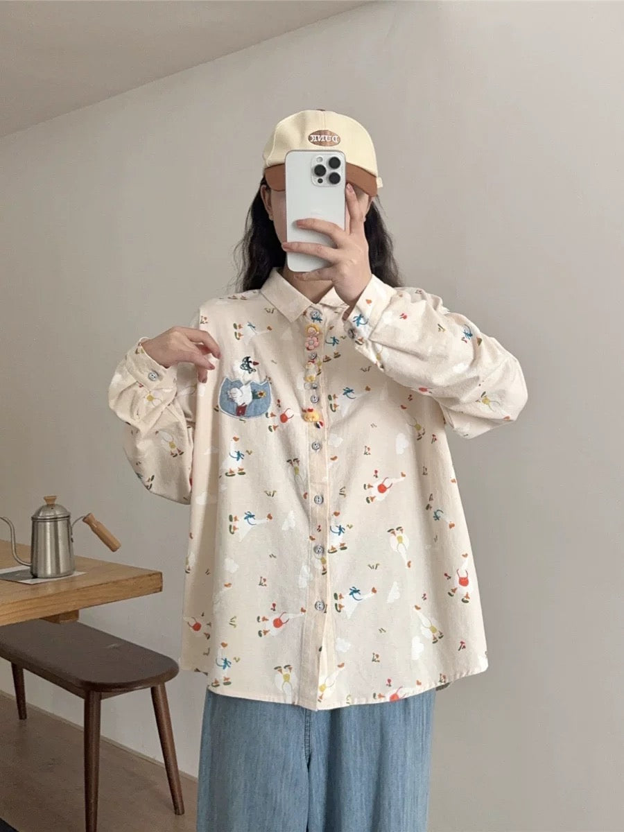 Goosing Around Blouse (2 Colors)