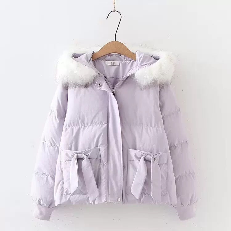 Little Bow Puffer Jacket (5 Colors)