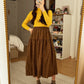 Cozy Floral Midi Skirt (2 Colors)