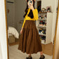 Cozy Floral Midi Skirt (2 Colors)