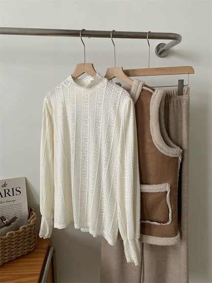 Lace & Vines Layering Shirt (4 Colors)